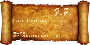 Fall Paulina névjegykártya